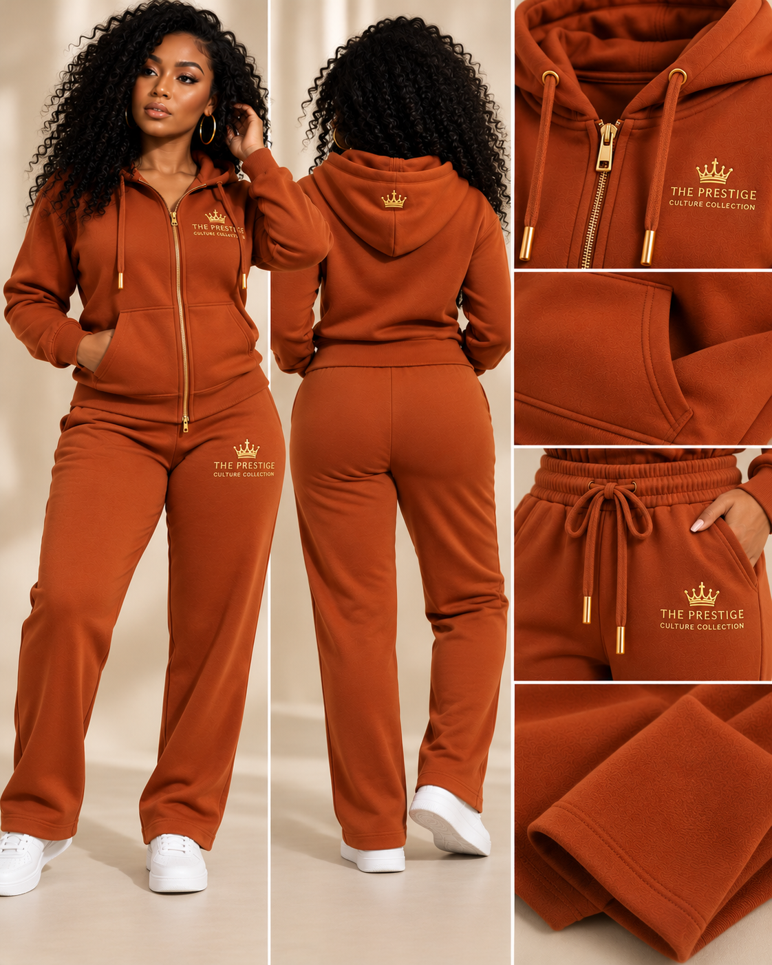 Prestige Culture Collection Luxe Straight-Leg Sweatsuit